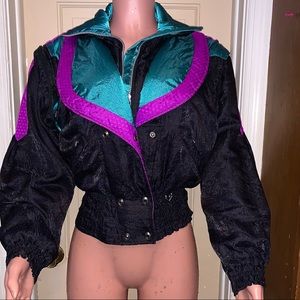 Vintage color block Thermal Jacket